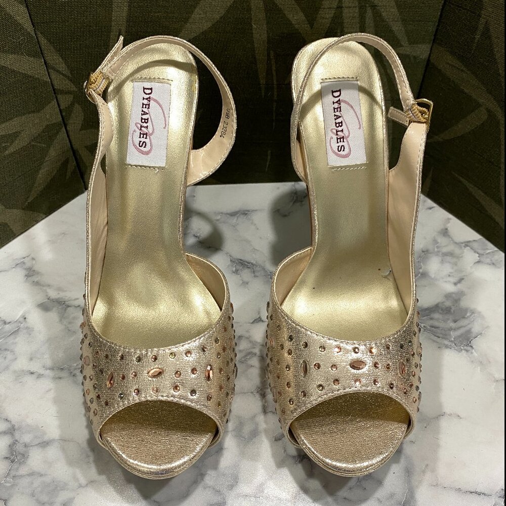 Lk New ~w tags~DYEABLES Platform Heels  SKYLAR-38314~sz 9 1/2B